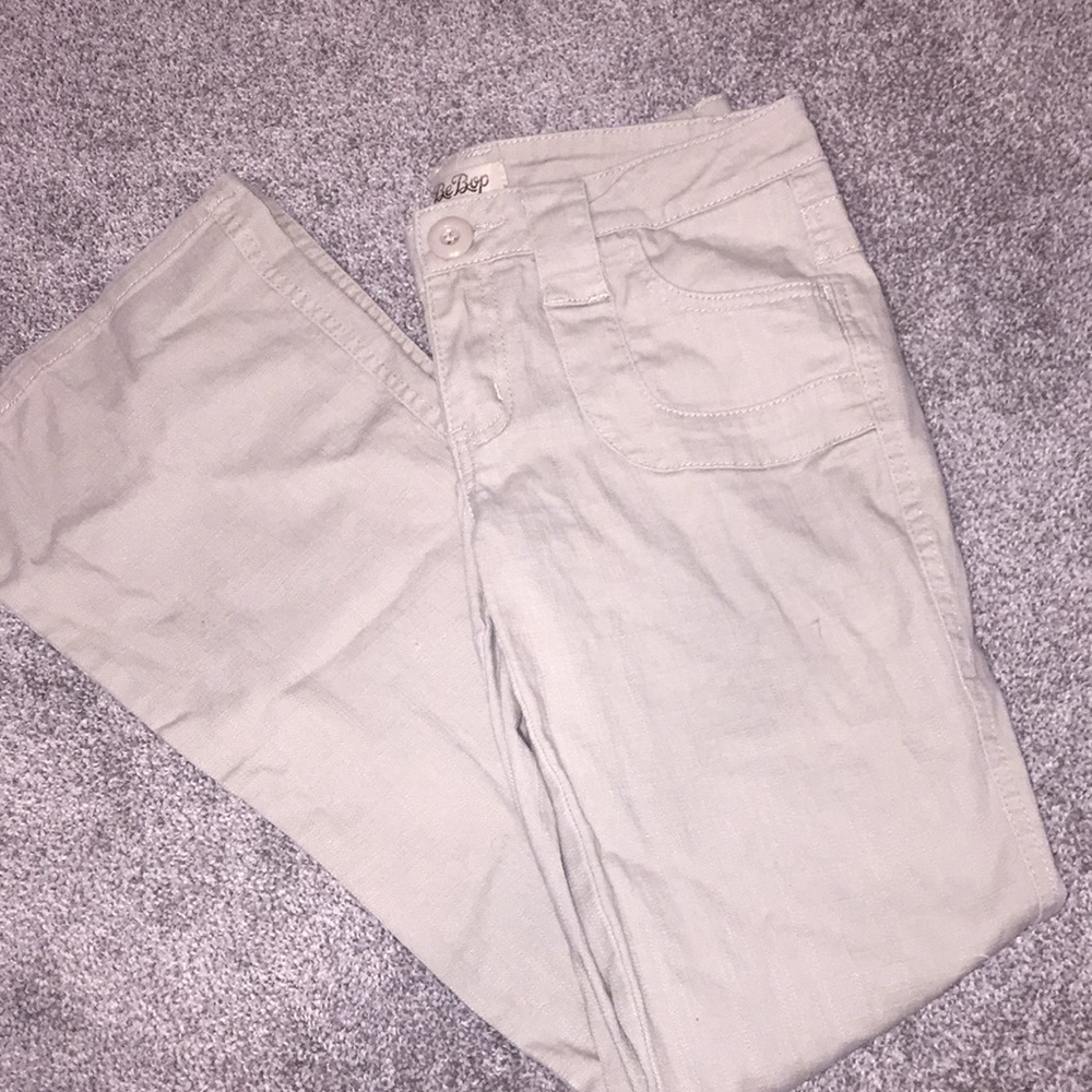 Boot cut khaki pants